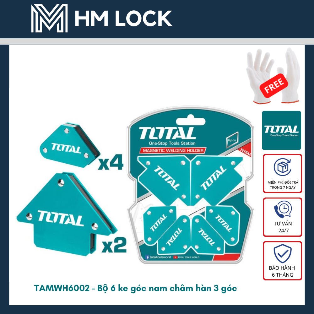 KE NAM CHÂM HÀN 3 GÓC ĐỘ TOTAL - 12KG & 22KG - HÀNG CHÍNH HÃNG - - HM LOCK