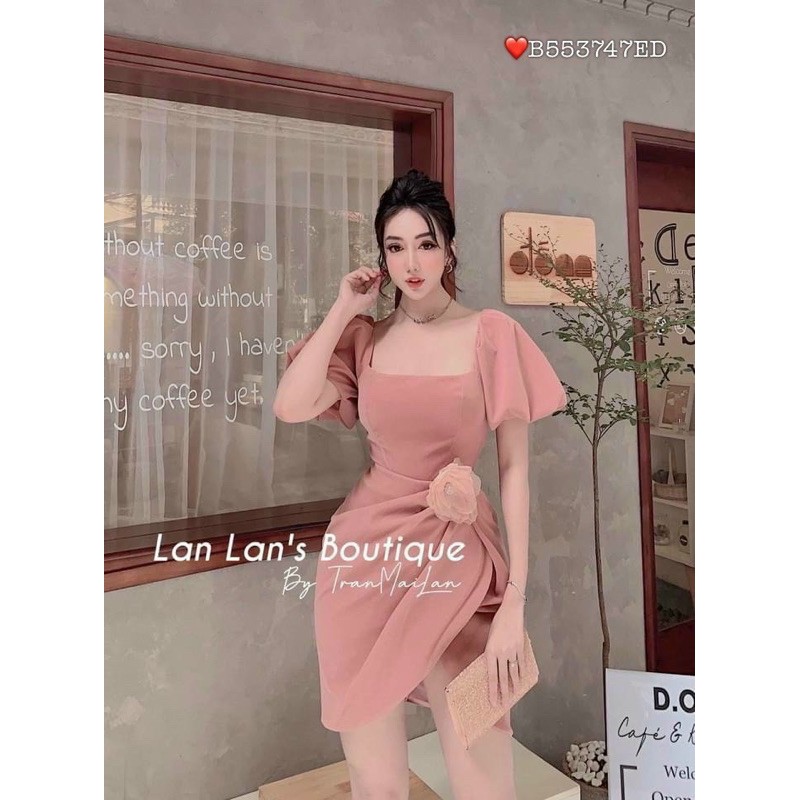 [HCM]Đầm Nhấn Eo +Kèm Hoa #Bigsize 60=>90KG
