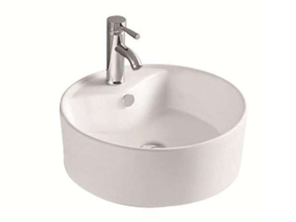 chậu lavabo sứ đặt bàn men tuyết dạng tròn