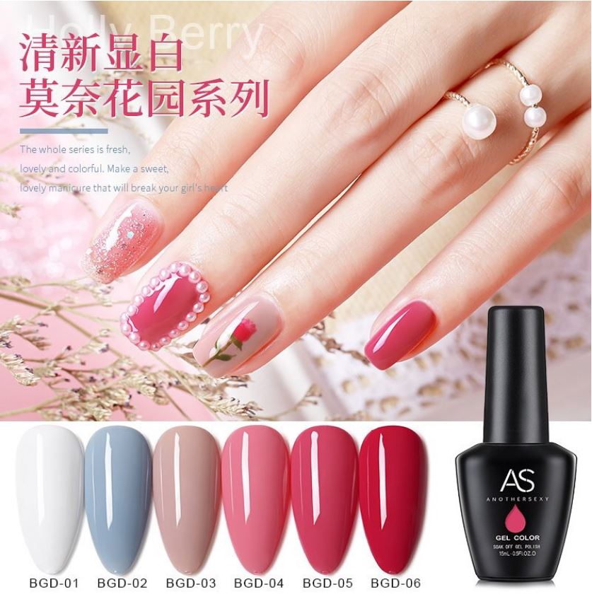 [HCM]Sơn gel AS mã BGD - màu đỏ hồng