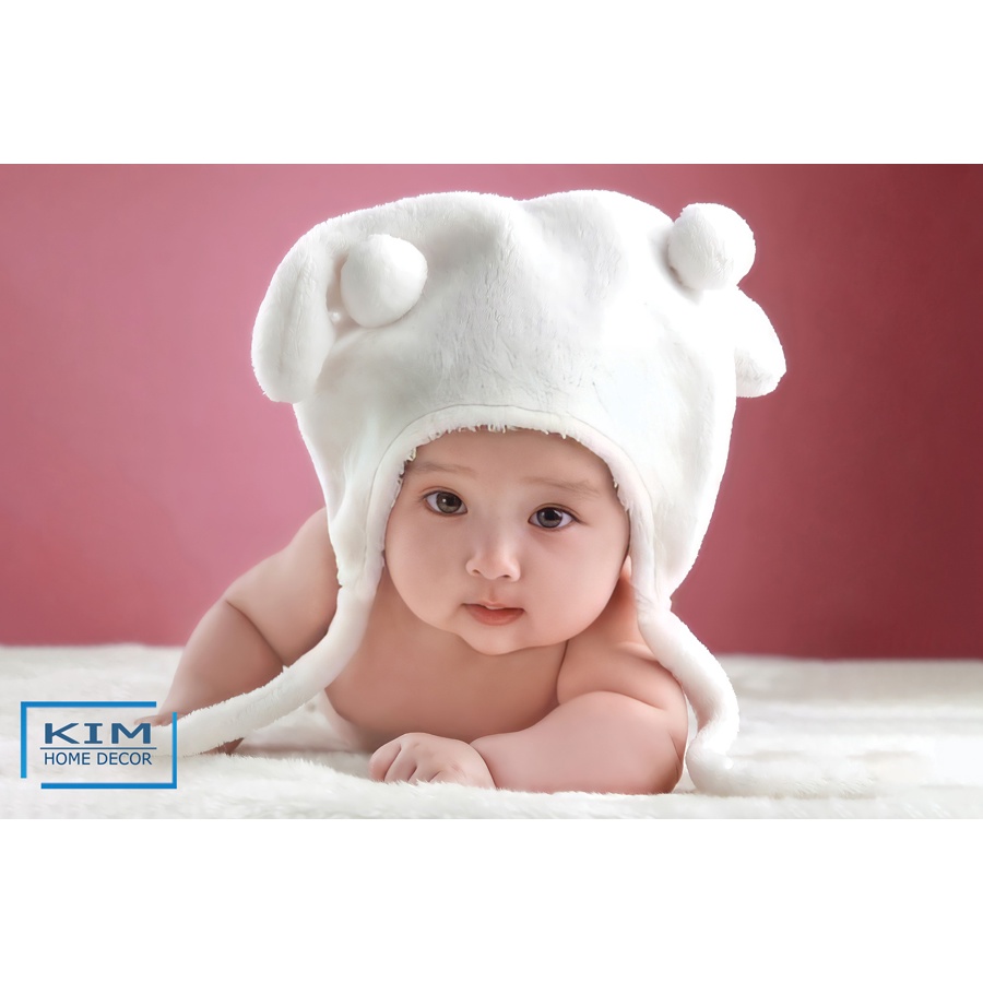 tranh decal dán tường hình em bé siêu cute