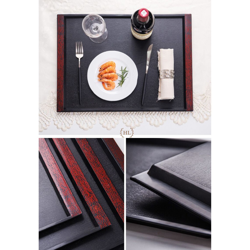 Khay đựng đồ ăn nhanh | khay đựng cốc hình chữ nhật | khay melamine | khay đựng đồ khách sạn | khay bưng đồ chống trơn