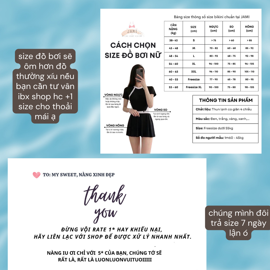 Đồ bơi nữ váy bơi quần đùi đi biển đi bơi Jamity - ATD14