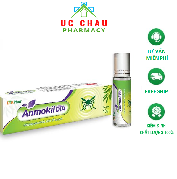 Lăn muỗi đốt, côn trùng cắn AnsMoskil, giảm sưng do muỗi đốt, côn trùng cắn, An toàn cho trẻ.