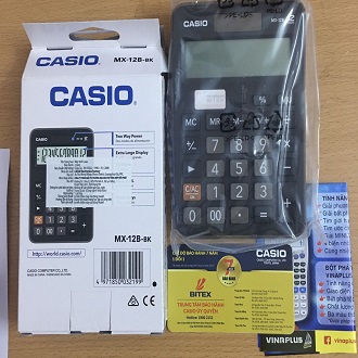 Máy tính casio MX-12B-BK chính hãng, giá rẻ