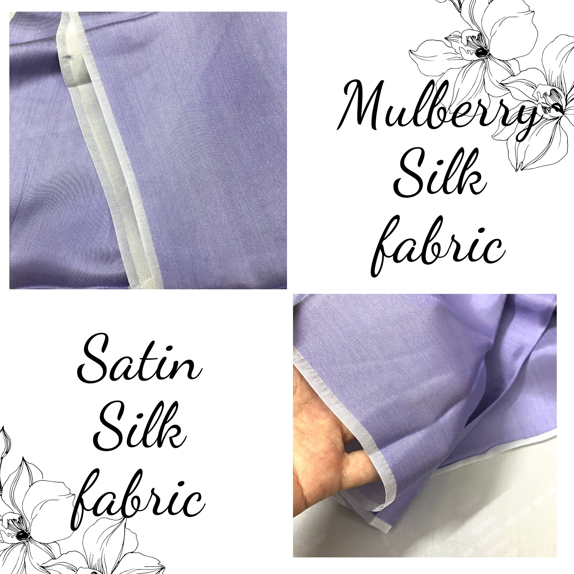 Vải Lụa Tơ Tằm Palacesilk satin màu tím may áo bà ba, áo dài và các loại váy, đầm