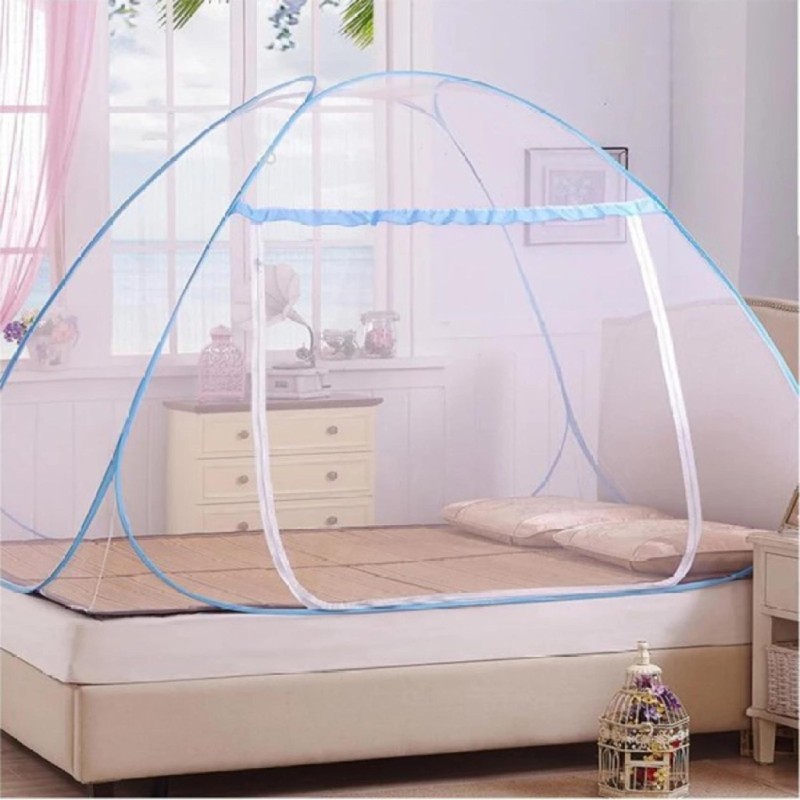 Mùng chụp tự bung- Mùng chống muỗi cao cấp M6 - 2M (Loại 1 siêu xịn) - 1m6 x 2m - Giao màu ngẫu nhiên - Vải mùng lỗ nhỏ, vải tuyn màu xanh hoặc trắng có họa tiết hoa tulip sang trọng - HÀNG VIỆT NAM CHẤT LƯỢNG CAO