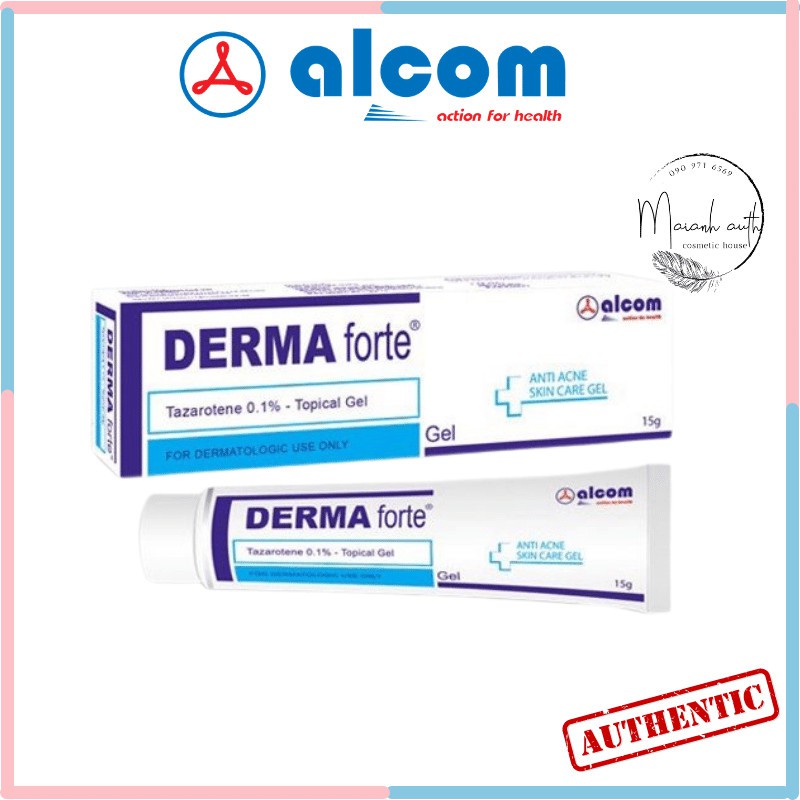 Derma forte gel 15g - gel mờ thâm giảm mụn derma
