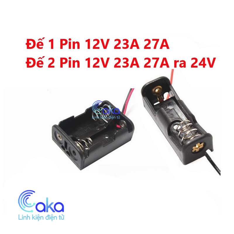 Đế pin 12V PIN 23A 27A có dây