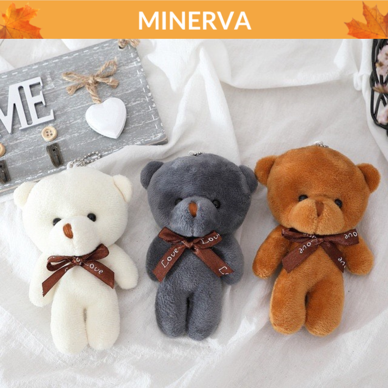 Móc khóa hình gấu Teddy bằng cotton