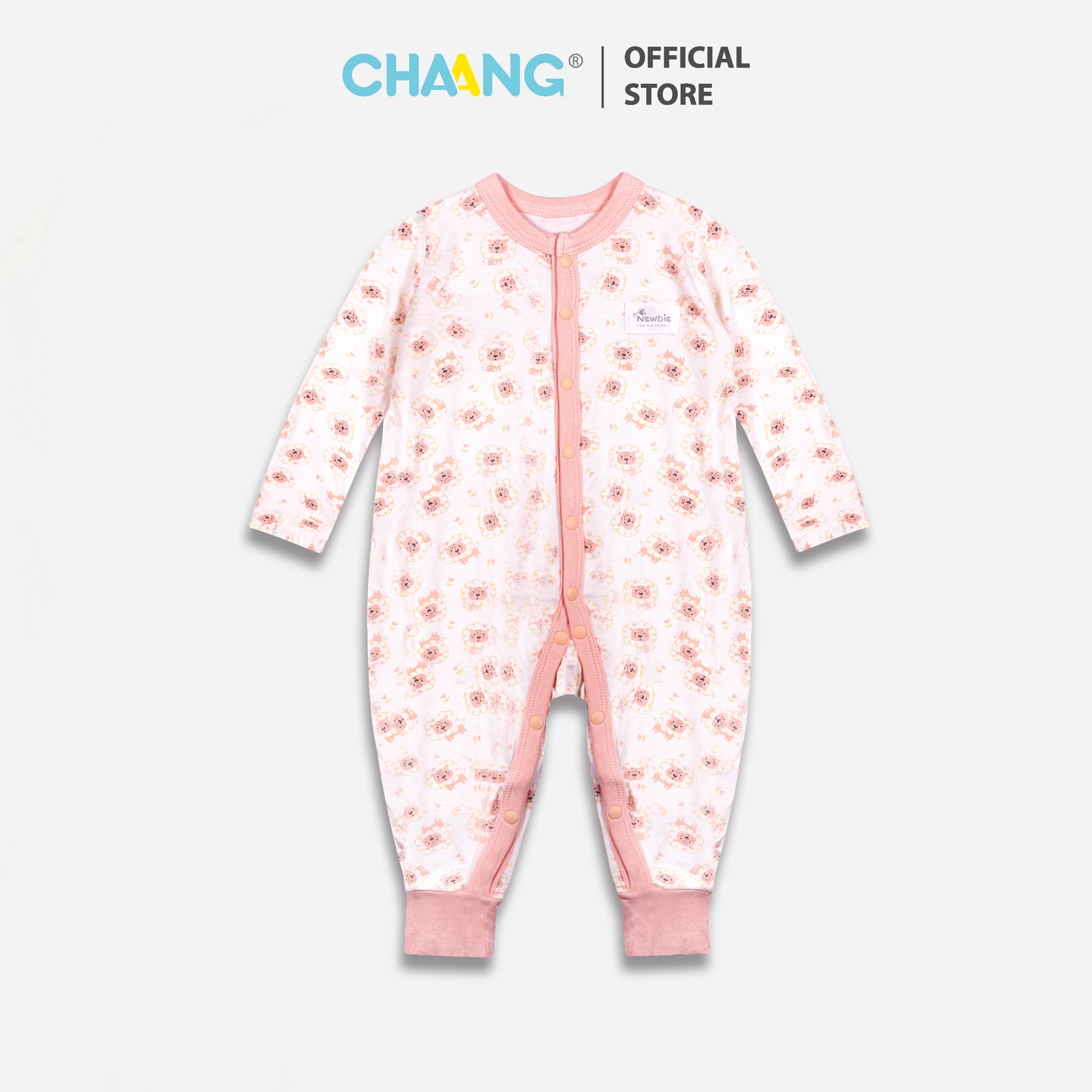 [CHAANG] Bộ body cúc giữa cho bé Tigger sư tử hồng Chaang