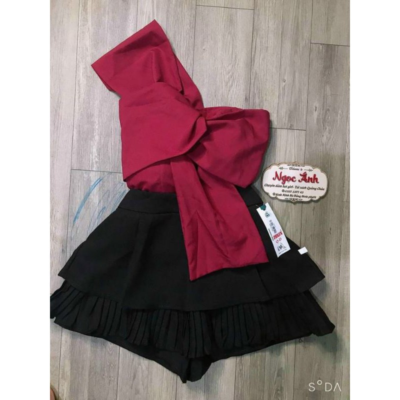 Áo Nơ Bắt Chéo Hở Vai Xinh
