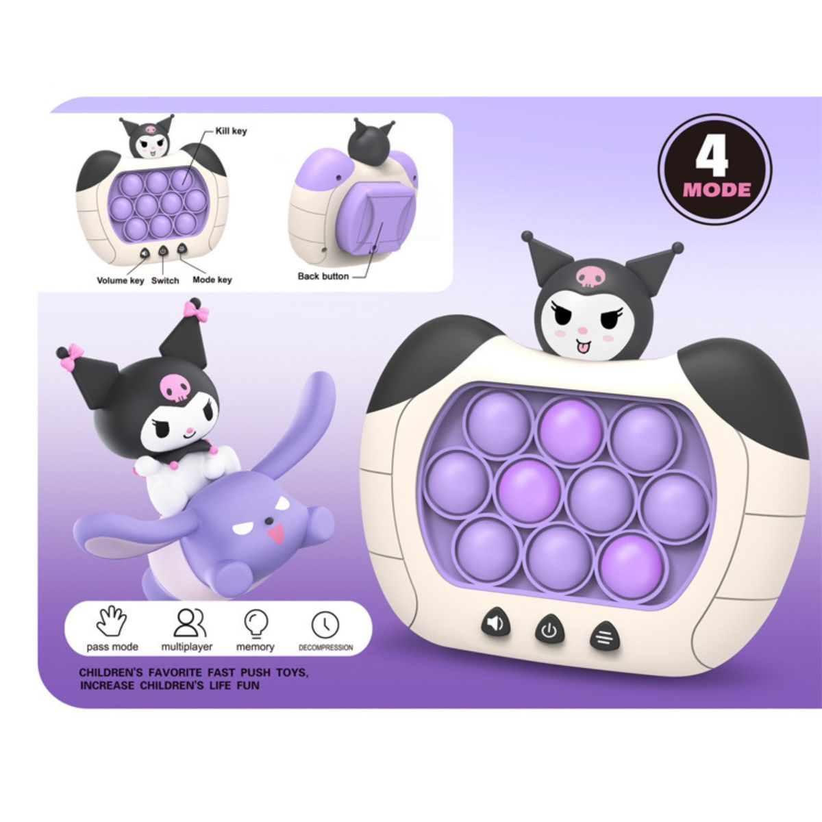 Pop it- Máy Đồ Chơi Fidget Toy Giải Trí Rèn Luyện Khả Năng Tập Trung, Phản Xạ, Xả Stress Theo Nhạc-Tiệm Nhà Sóc 2023
