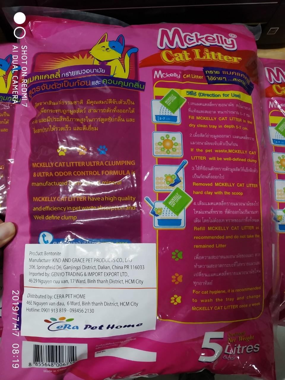 Cát vệ sinh cho mèo Genyo phân phối - McKelly 5L