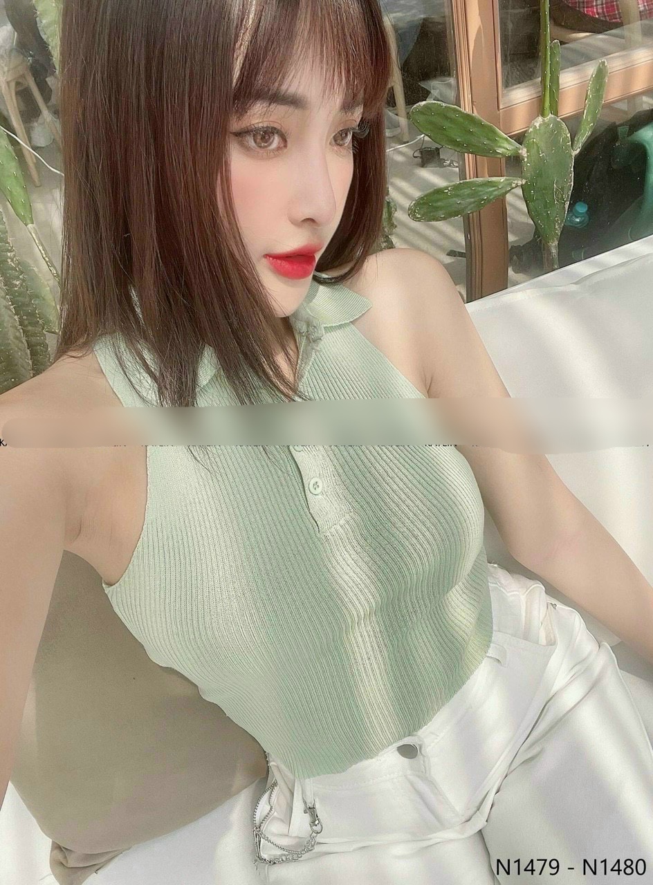 Áo ba cổ sát tay cổ bẻ cài nút sexy MC
