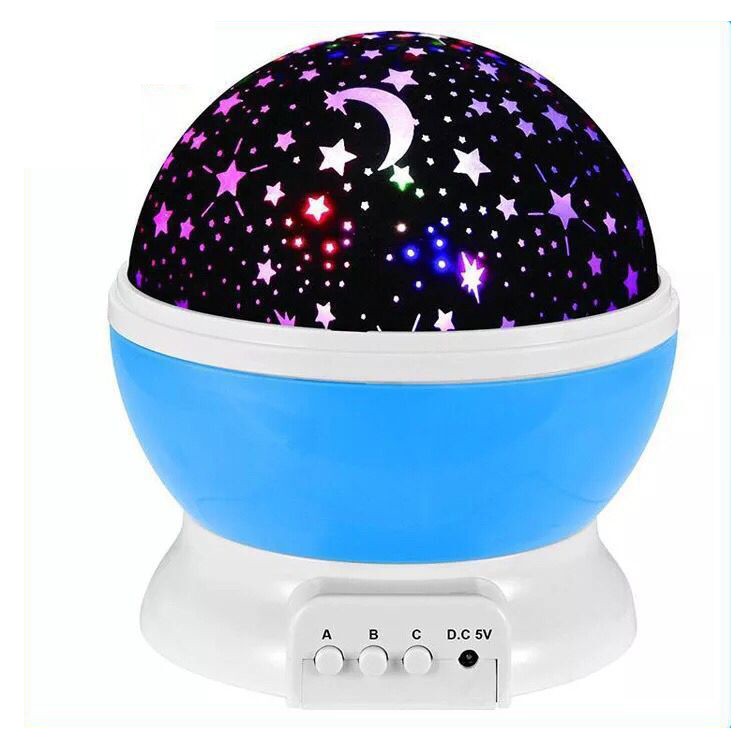 Đèn xoay bầu trời trăng sao Đèn chiếu sao bầu trời tự xoay 360 độ Đèn LED chiếu với khung cảnh bầu trời đầy sao Đèn LED Máy Chiếu Bầu Trời Đêm Hình Trăng Sao Đèn ngủ chiếu sao bầu trời