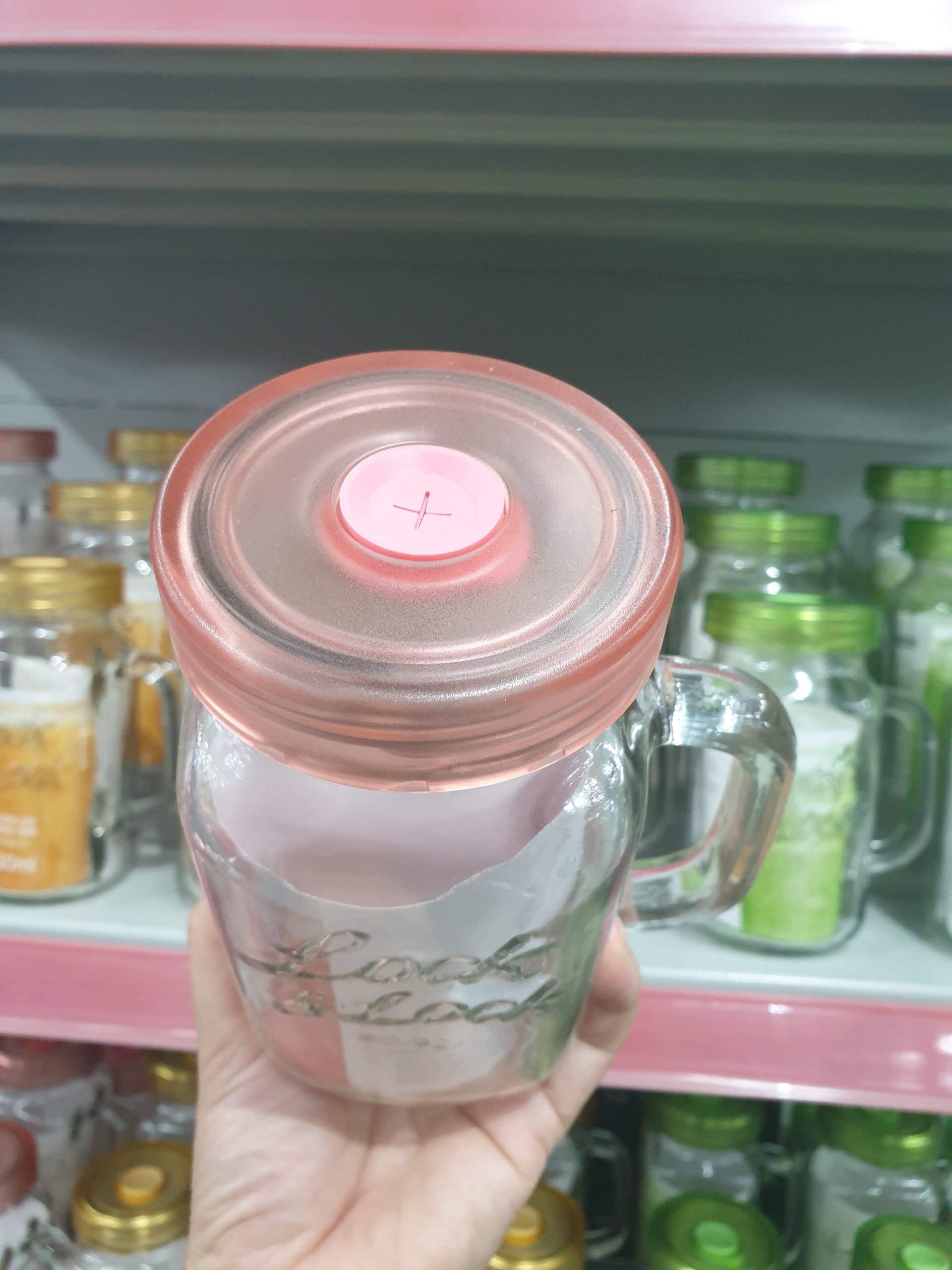 Bình Nước Thủy Tinh Detox Lock&Lock có Tay Cầm 630ml
