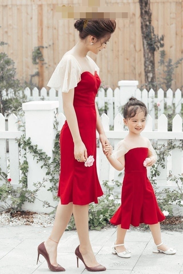 set đầm mẹ và bé fullsize