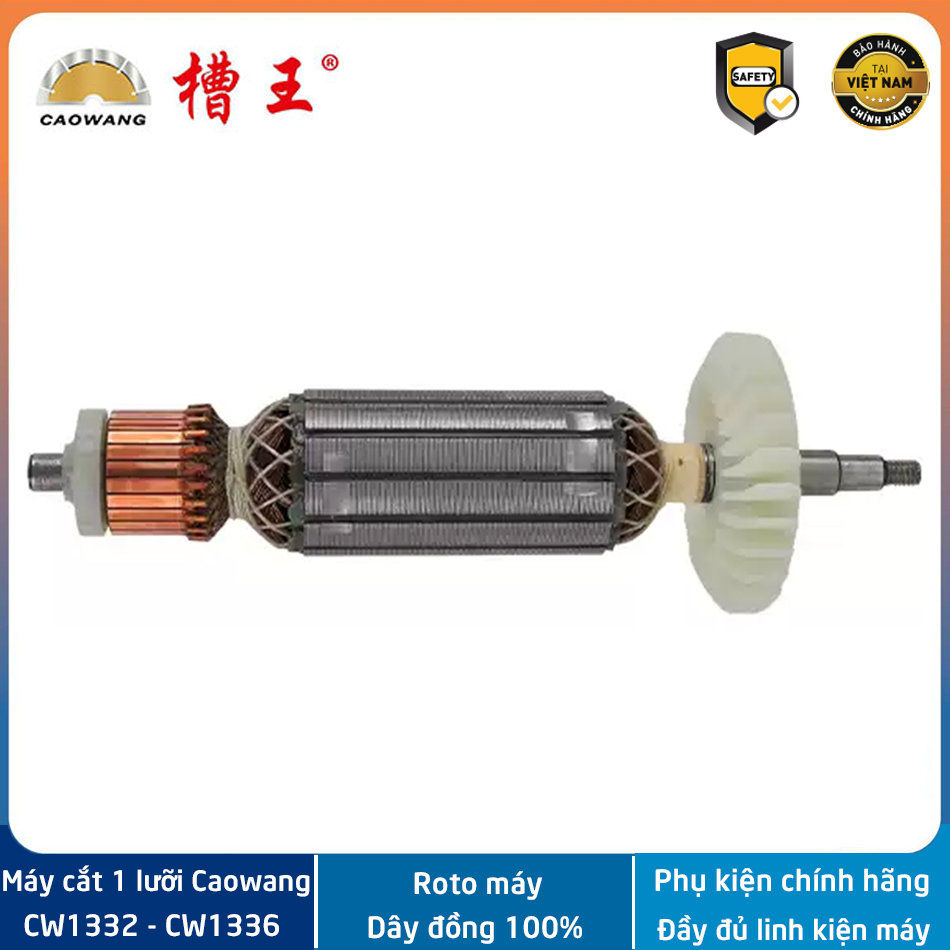 Roto cho máy cắt 1 lưỡi Caowang CW1332 và CW1336 - Động cơ đồng 100% - Phụ kiện chính hãng