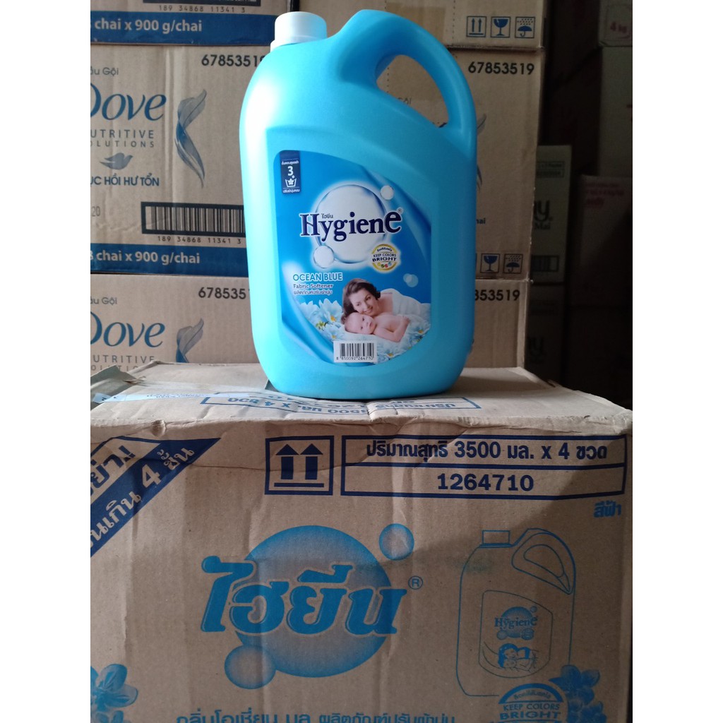 Nước Xả Mềm Vải HYGIENE Can 3500ML Thái Lan (Màu Xanh Dương)