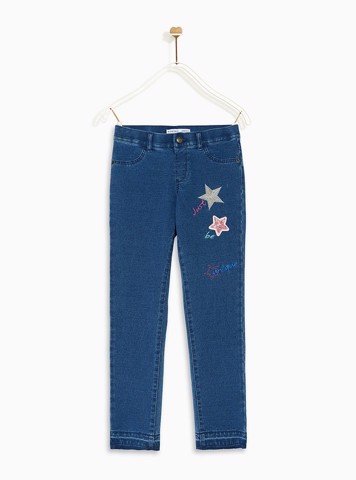 Quần dài bé gái - MDK Pull-On Denim Sparkle Stars