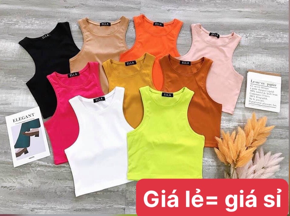ÁO BA LỖ, ÁO THUN NỮ CROP-TOP
