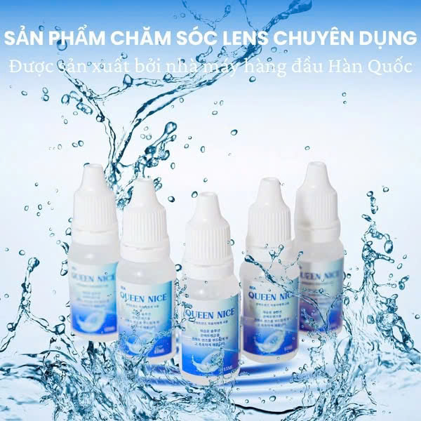 Nước nhỏ mắt lens QUEEN NICE đỡ cộm Halomi