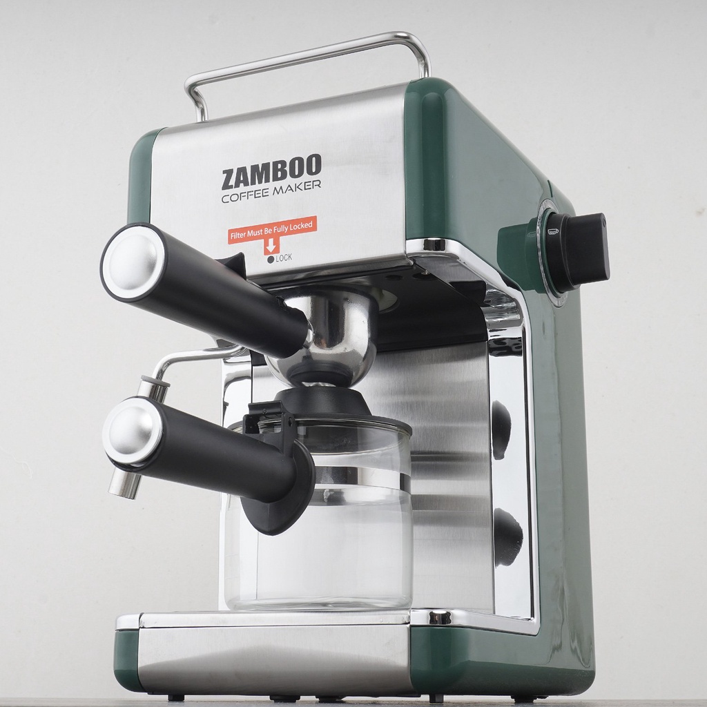 Máy pha Cafe Espresso Zamboo ZB-68CF( 3.5 bar) màu xanh