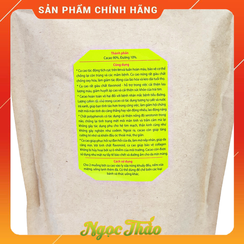 Gói bột cacao nguyên chất Ngọc Thảo | 500g