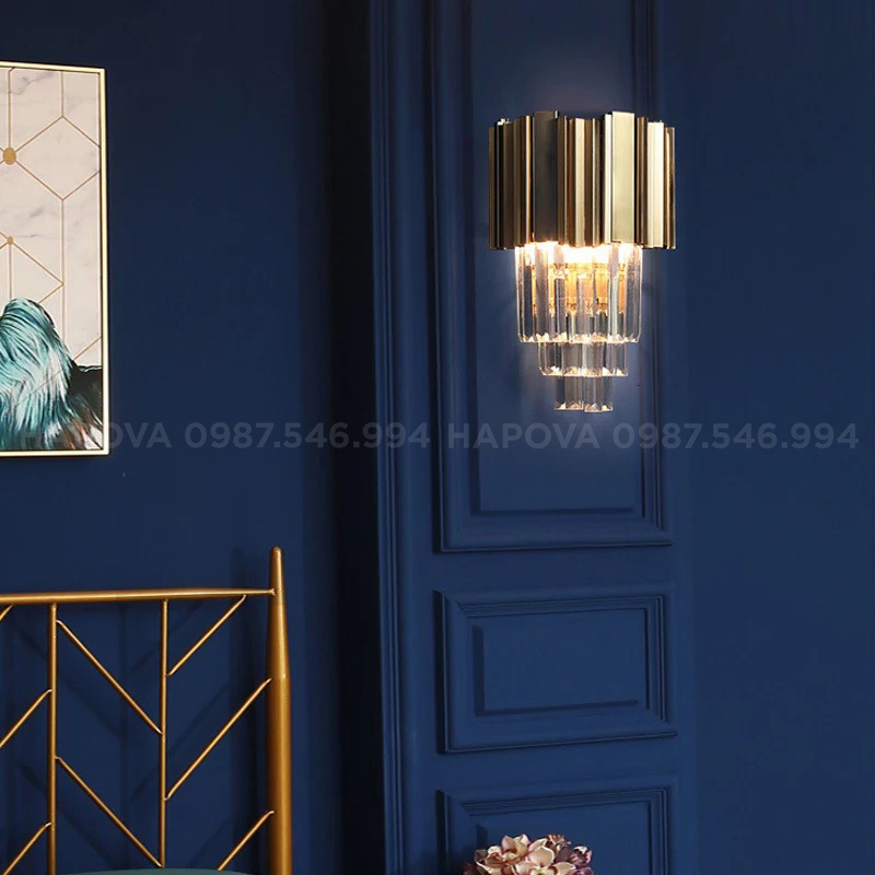 Đèn ốp tường, đèn tường trang trí pha lê HAPOVA DGT 0609