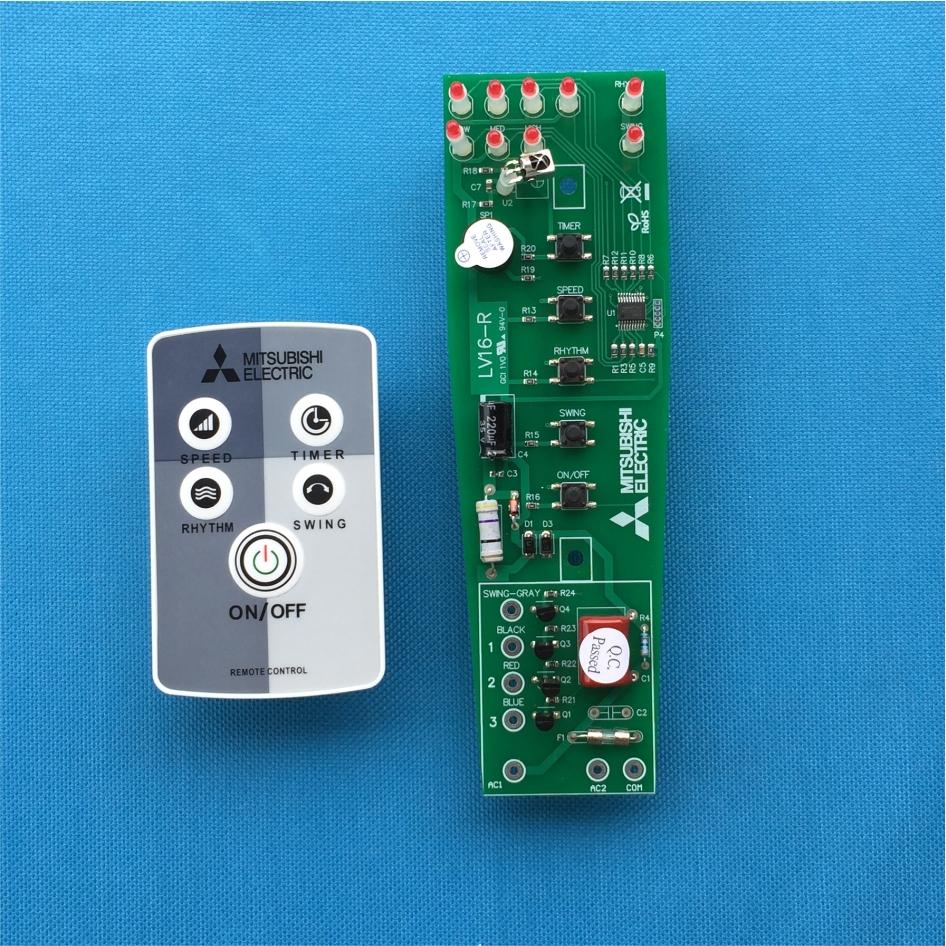 Mạch điều khiển cao cấp quạt cây Mitsubishi LV16 RT/RR/RS + Điều khiển thay thế cho các bo điều khiển cũ đã hỏng hoặc lắp mới