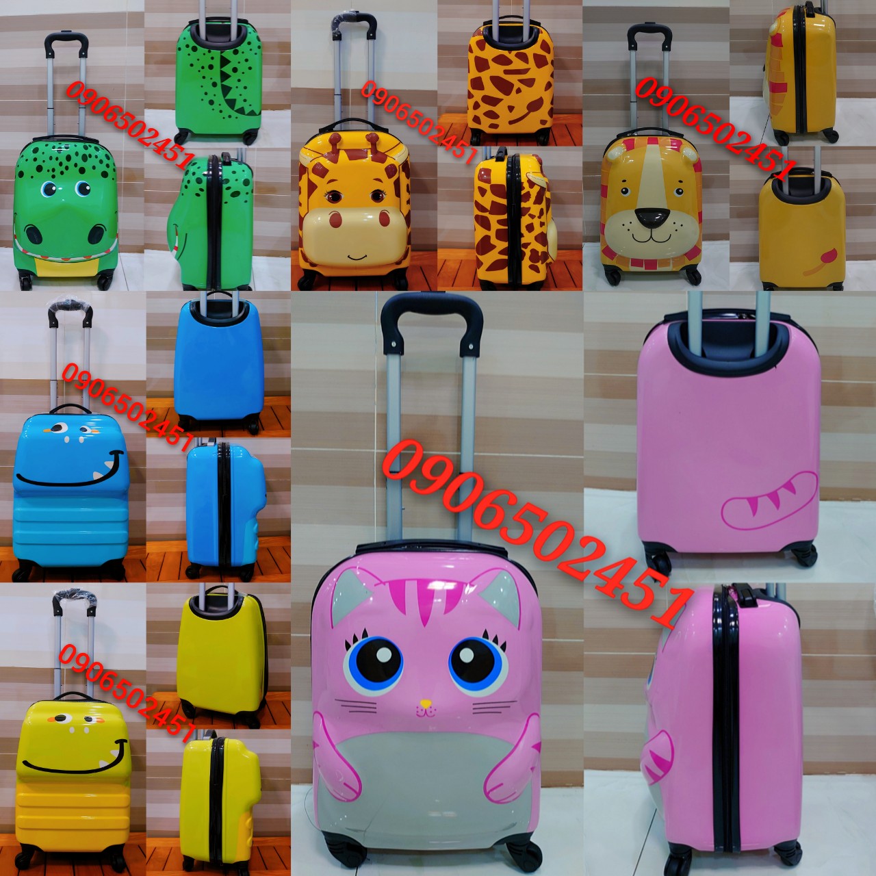 [HCM] Balo vali kéo Hàn Quốc họa tiết nhân vật hoạt hình và vali 3D HỌA TIẾT NỖI  cực đáng yêu dành cho bé trai và bé gái( balo kéo đi học hành lý xác tay du lich)