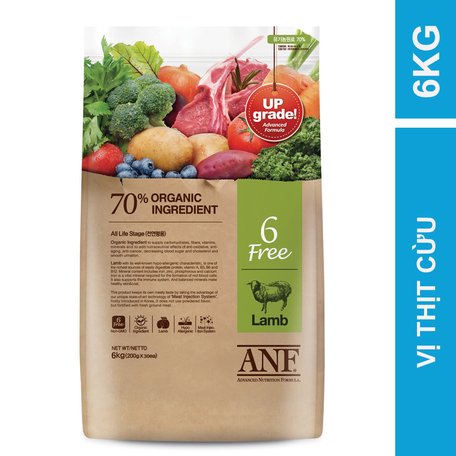 ANF 6 Free Dog Organic Lamb 6kg