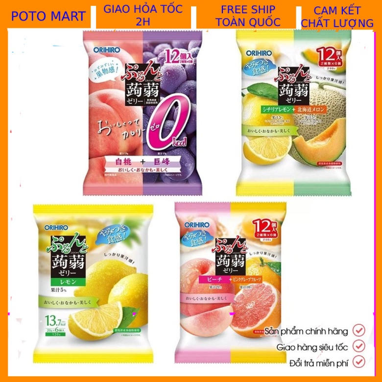 Thạch trái cây Orihiro Nhật Bản 240g