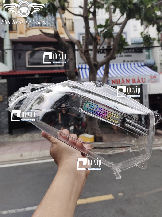Pô e trong suốt + tem esp titan cho airblade 2013 - 2022, vario 2015 - 2017, vario 2018 - 2021 , pcx 2014 - 2017, sh mode 2013 - 2019 ms4873