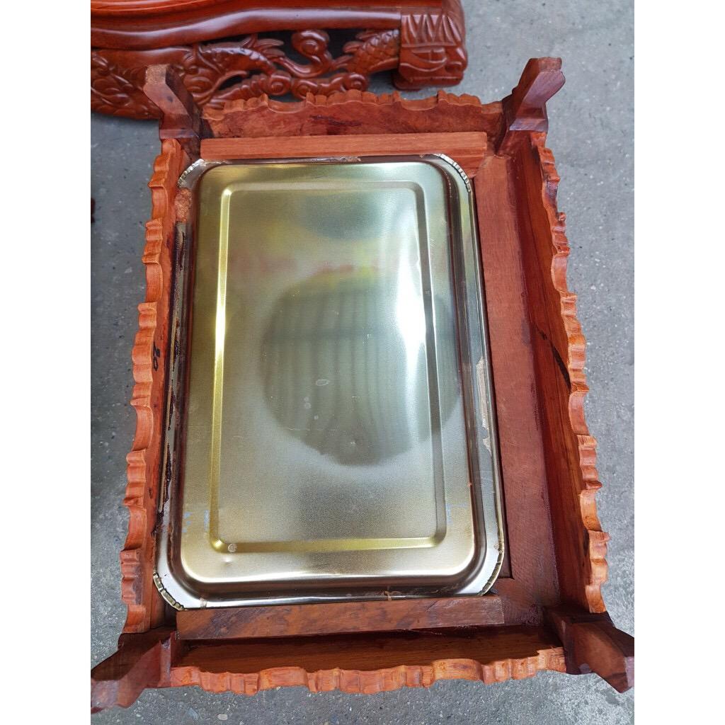 Khay trà gỗ hương (37 x 27 x 12 cm)