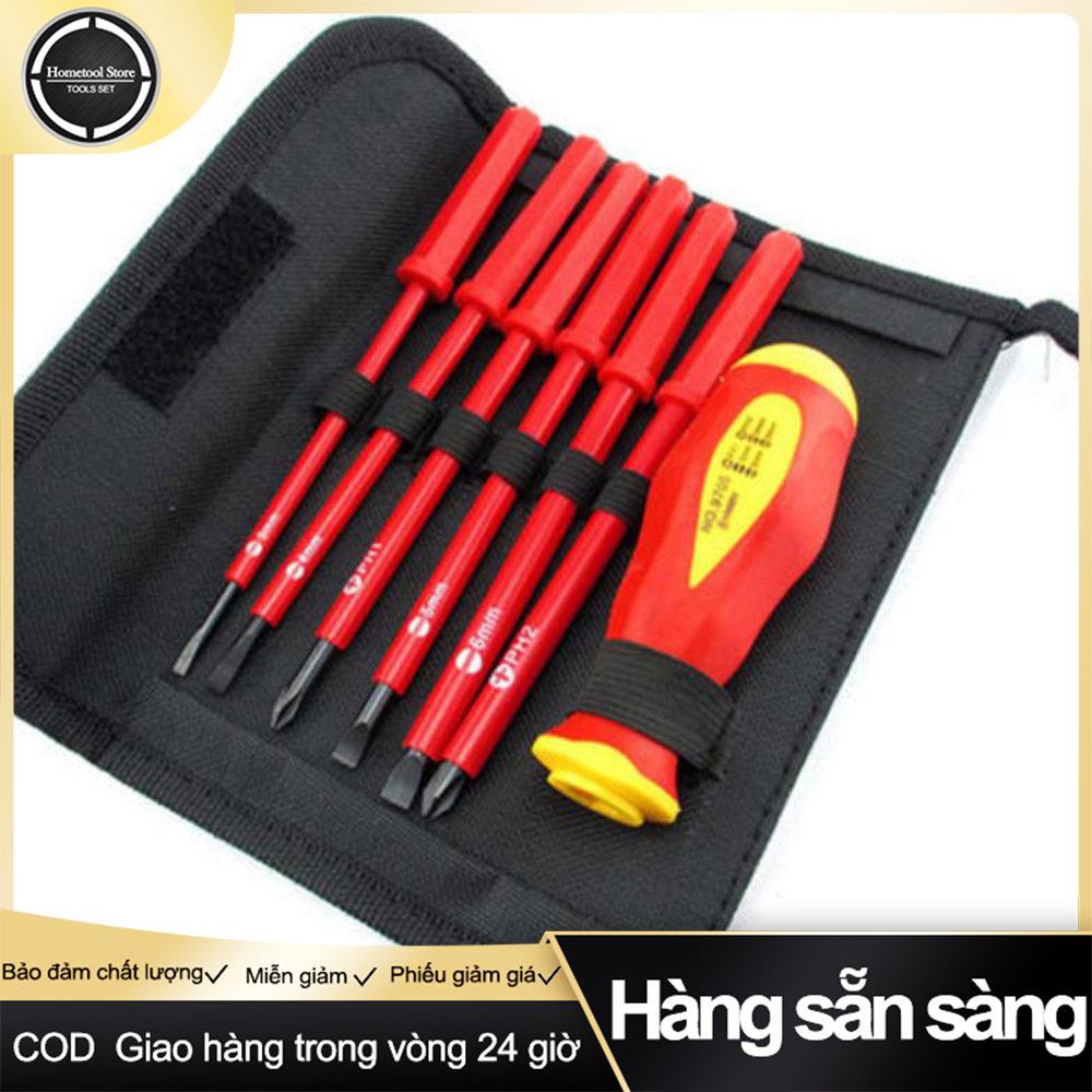7x Insulated Screwdriver Set Electrician Dedicated Magnetic Precision Phillips Hand Tools