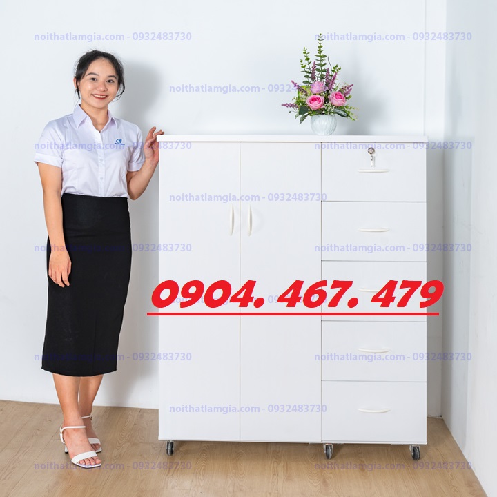TỦ NHỰA 2 CÁNH 5 HỘC - FREESHIP HCM