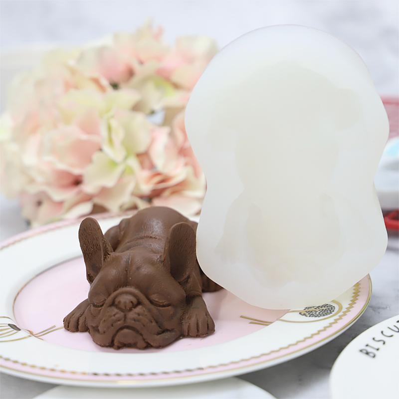 Nổi Danh Trên Mạng Bẩn Bẩn Sữa Nhỏ Chó Shar PEI Con Chó Con Bánh Mousse Bộ Tạo Khuôn Hình Silicone Kiểu Pháp Bánh Nướng, Dụng Cụ