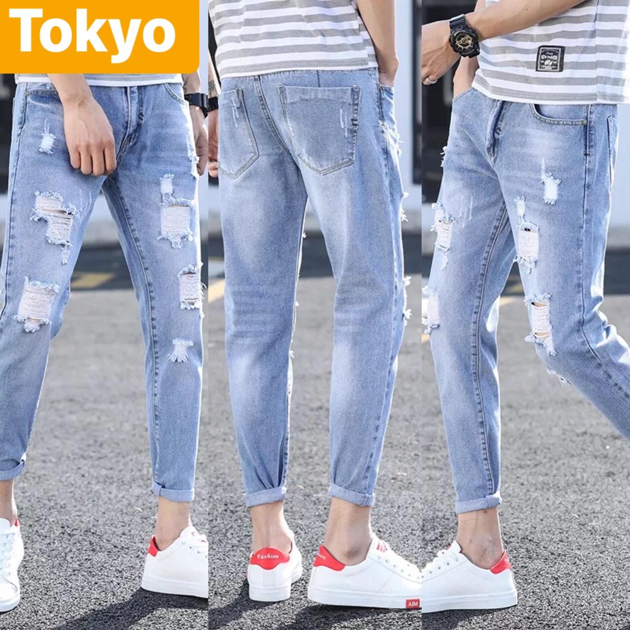 QUẦN JEAN NAM CHẤT BÒ XANH NHẠT WASH SIÊU SANG TOKAMA NỔI TIẾNG CJ-1900 - TOKYO FASHION