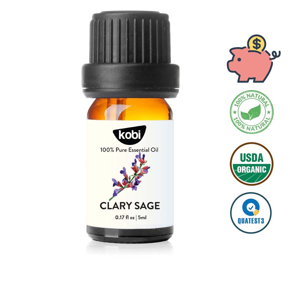 Tinh dầu Đơn Sâm Kobi Clary Sage essential oil giúp ngăn ngừa viêm nhiễm, chống trầm cảm hiệu quả - 5ml
