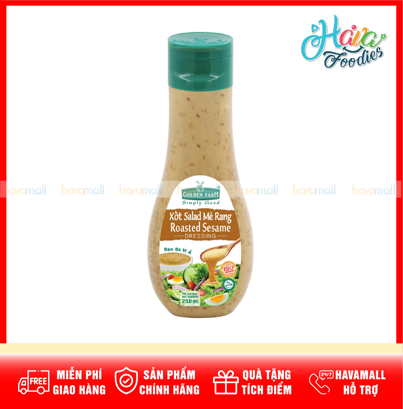 [HOÀN TIỀN MAX 10%][Phù hợp ăn kiê.ng] Sốt Salad Mè Rang Golden Farm