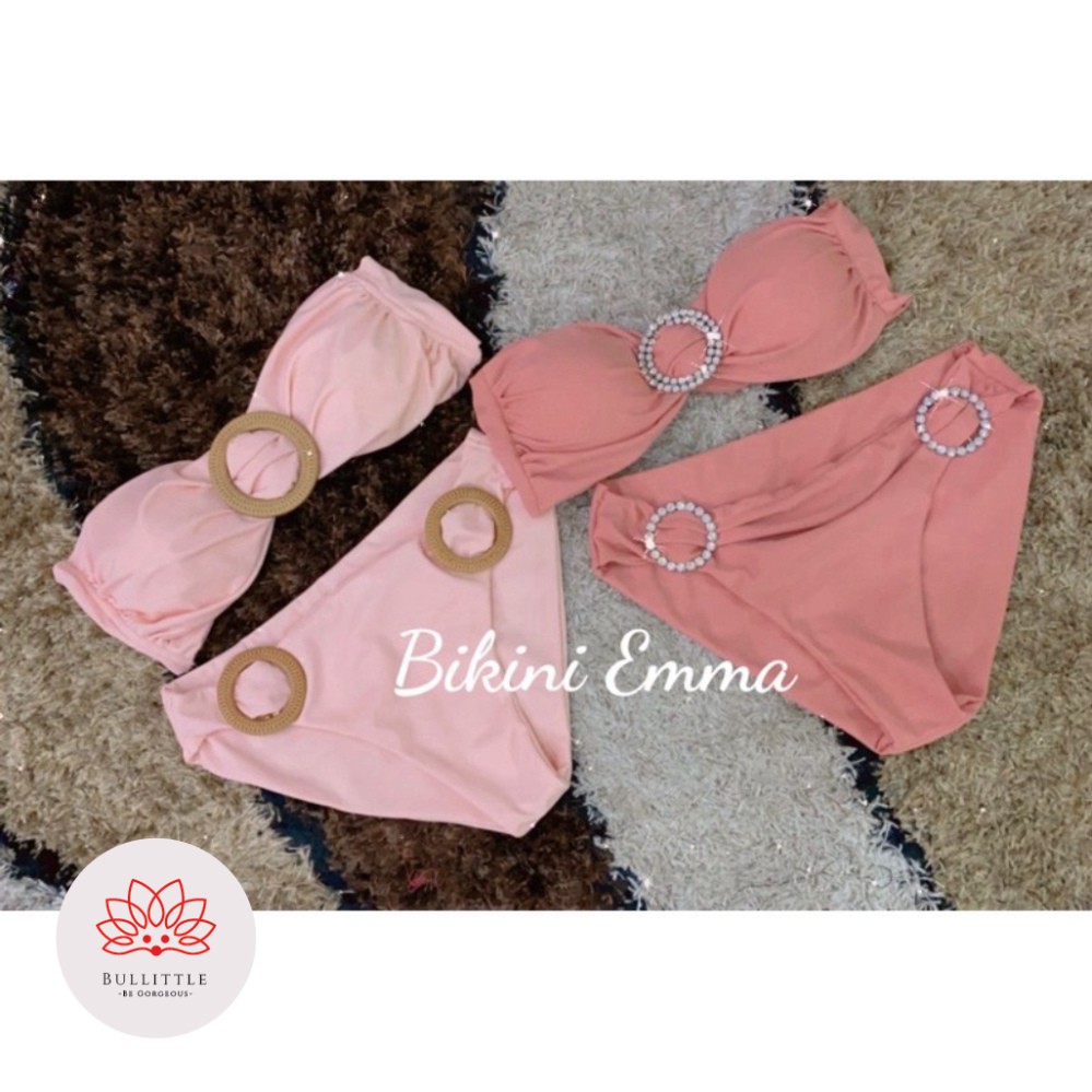 [Có sẵn - Ảnh thật] Bikini khoen đá, khoen gỗ hồng