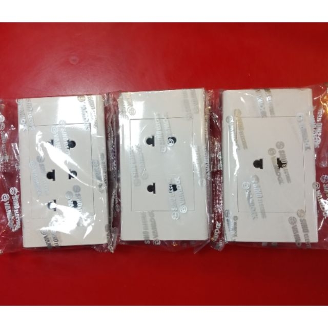 [HCM]Mặt 123 ổ cắm Sino + đế nổi/đế âm