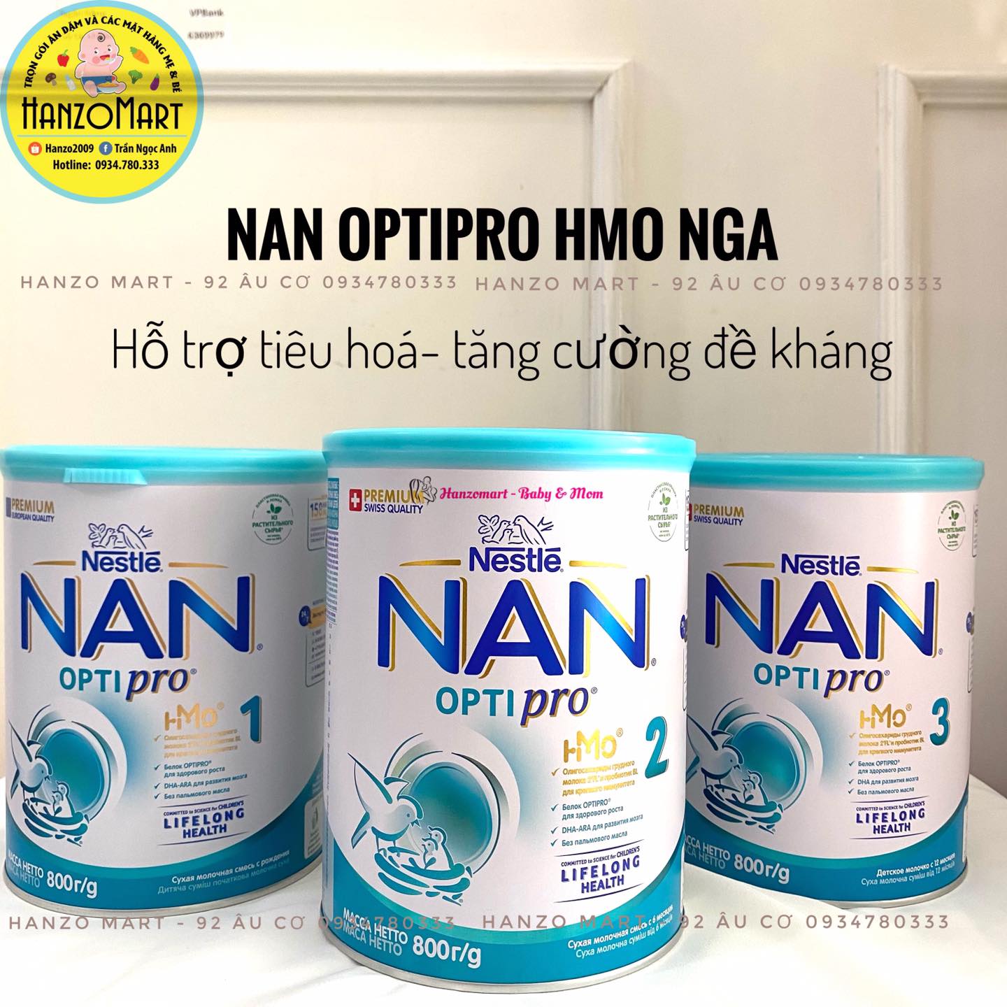 Sữa Nan Nga 800gr đủ số 1,2,3,4 mẫu mới date mới
