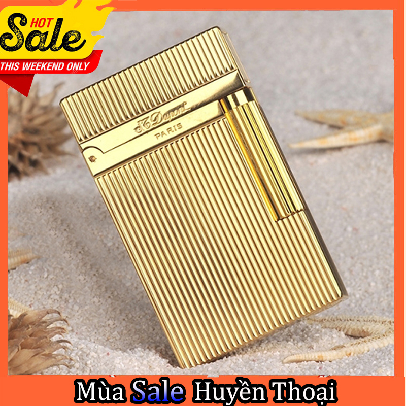Hộp Quẹt , Bật Lửa Dupont Kẻ Dọc D68 Dùng Gas Đá Cao Cấp , Thiết Kế Độc Đáo Tinh Tế Chất Lượng (KHÔNG CHỨA XĂNG GAS)