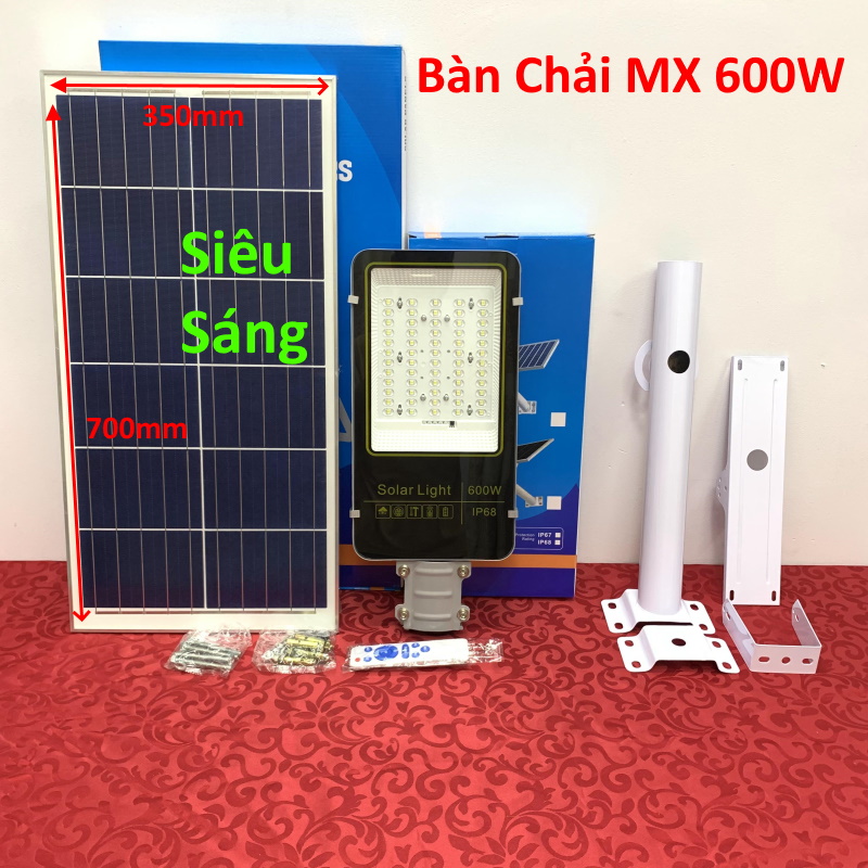 [ Mẫu Mới Nhất ] đèn năng lượng , đèn bàn chải năng lượng mặt trời 500w-600w IP68 Chống nước bào hành 24 tháng