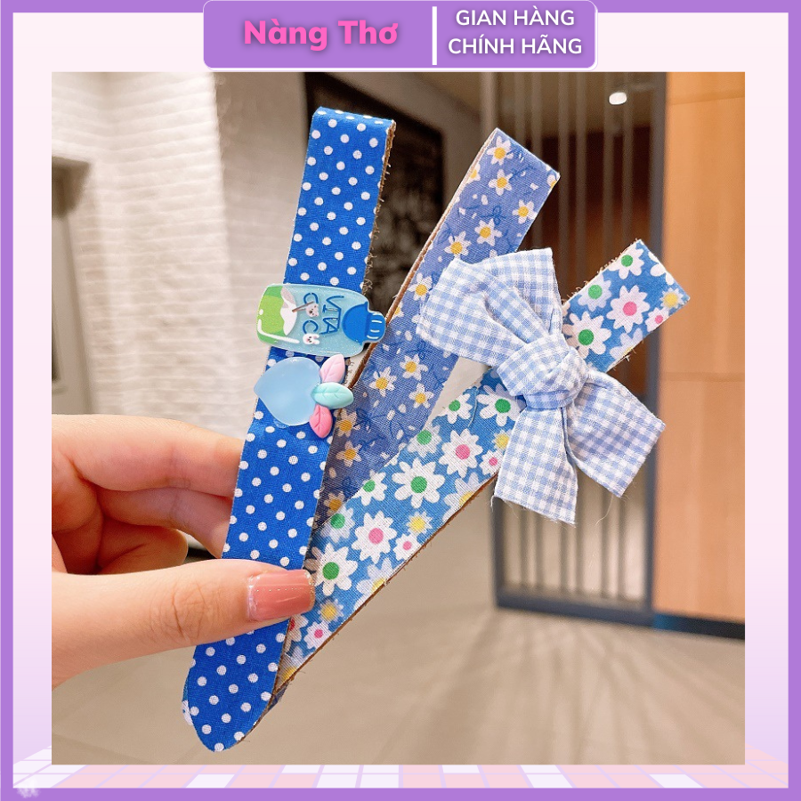 sét 3 bờm cài tóc dán dính cho bé siêu đáng yêu