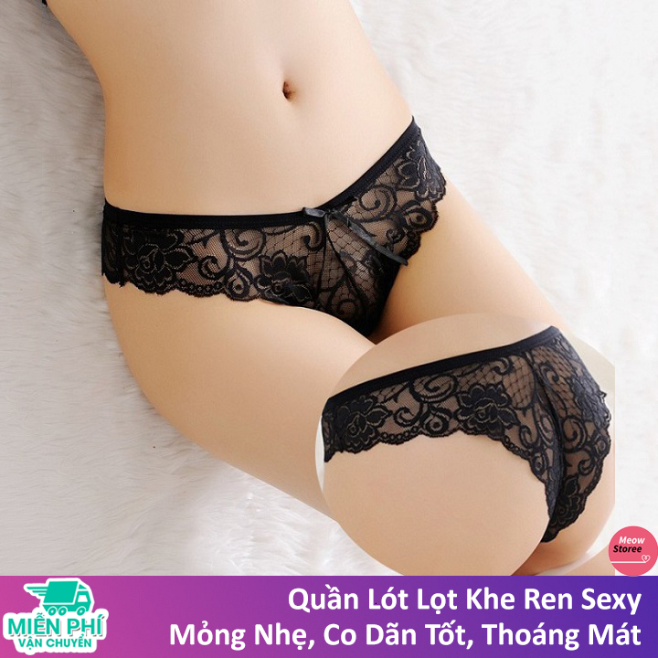 Quần Lót Nữ Sexy Ren Cạp Nơ
