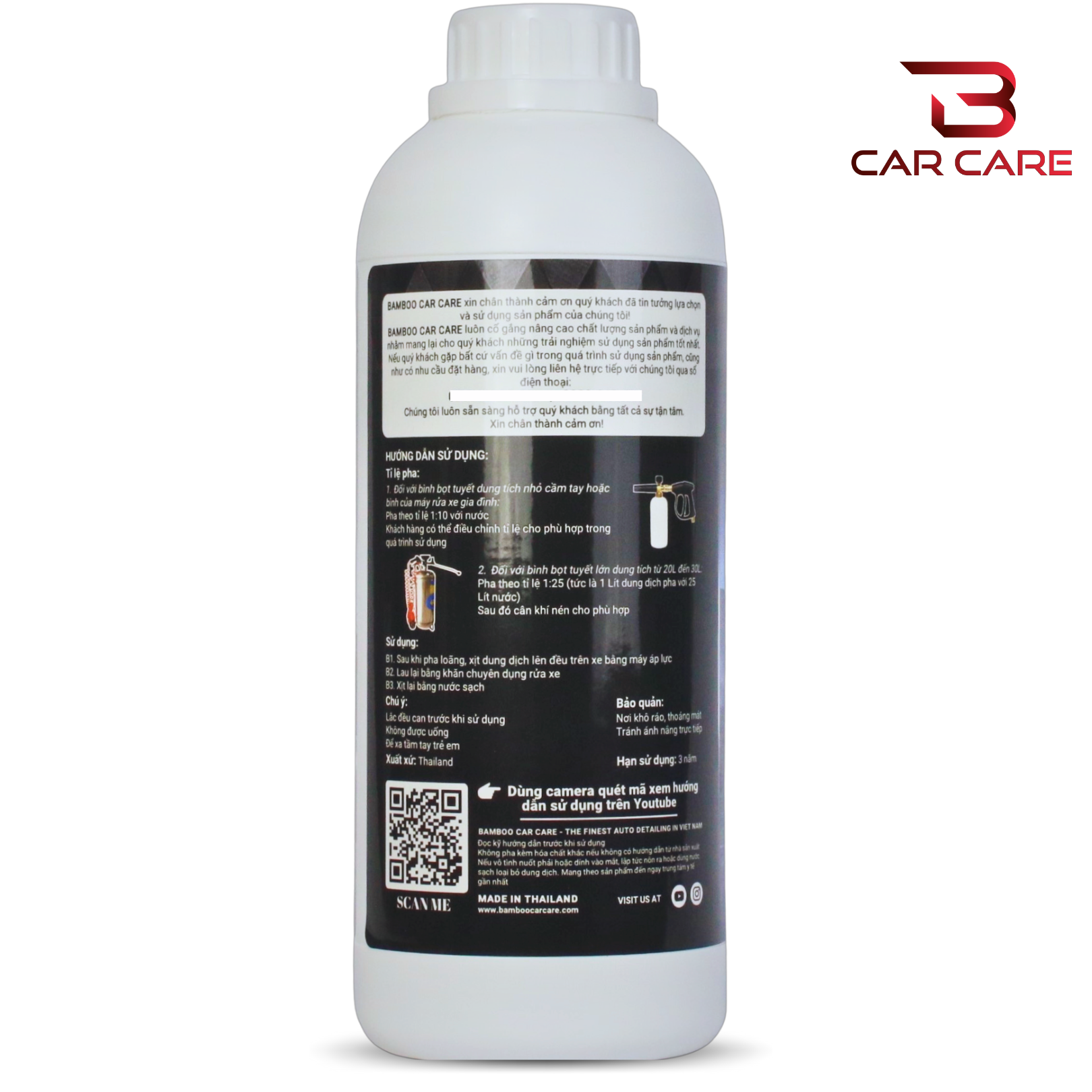 NƯỚC RỬA XE BỌT TUYẾT  (1Lit)